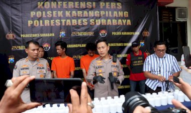 Polisi-Berhasil-Amankan-Dua-Kurir-Narkoba-di-Surabaya,-Ribuan-Butir-Pil-Koplo-Disita