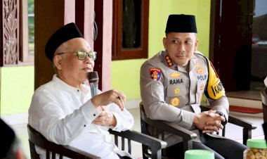 Cooling-System-Pilkada-2024,-Kapolresta-Banyuwangi-Silaturahmi-ke-Ponpes-Ibnu-Sina-Genteng