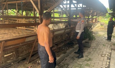 Bhabinkamtibmas-Desa-Suko-Laksanakan-Arahan-Kapolsek-Sukodono,-Tinjau-Ketahanan-Pangan-Peternakan-Warga