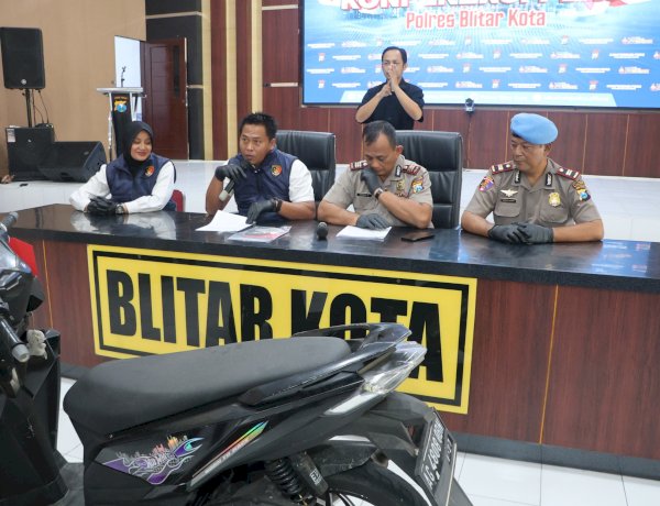 Polres Blitar Kota Amankan Tiga Tersangka Perampasan Modus Jebak Korban Lewat Aplikasi Kencan